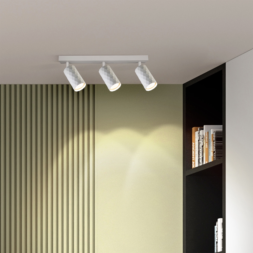 Brilagi - Ρυθμιζόμενο LED RGBW σποτ SELE DIAMANT 3xGU10/4,8W/230V 3000K λευκό + τηλεχειριστήριο