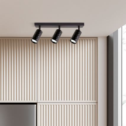 Brilagi - Ρυθμιζόμενο LED σποτ RGBW SELE DIAMANT 3xGU10/6W/230V 3000K Wi-Fi μαύρο