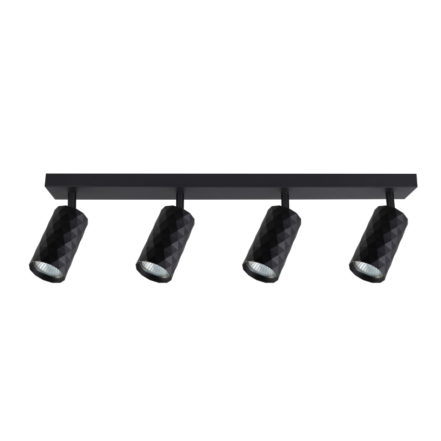 Brilagi - LED RGBW ρυθμιζόμενο σποτ φωτιστικό SELE DIAMANT 4xGU10/4,8W/230V 3000K μαύρο + τηλεχειριστήριο