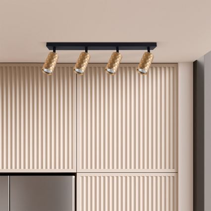 Brilagi - LED RGBW ρυθμιζόμενο σποτ φωτιστικό SELE DIAMANT 4xGU10/6,5W/230V 2700-6500K Wi-Fi χρυσό