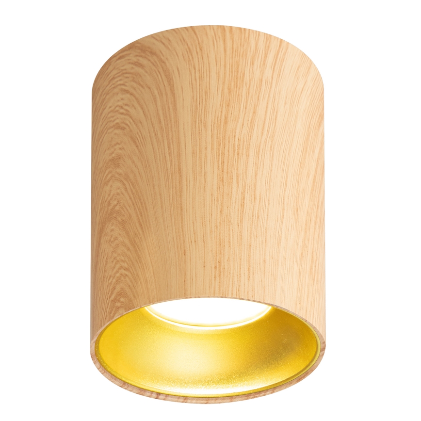 Brilagi - LED RGBW ρυθμιζόμενο σποτ TRINE 1xGU10/4,8W/230V 3000K σε απόχρωση δρυός + τηλεχειριστήριο