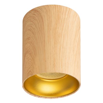 Brilagi - LED RGBW ρυθμιζόμενο σποτ TRINE 1xGU10/4,8W/230V 3000K σε απόχρωση δρυός + τηλεχειριστήριο