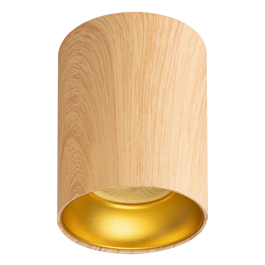 Brilagi - LED RGBW ρυθμιζόμενο σποτ TRINE 1xGU10/4,8W/230V 3000K σε απόχρωση δρυός + τηλεχειριστήριο