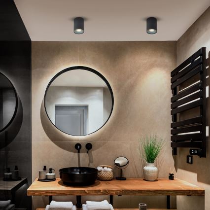 Brilagi - LED RGBW ρυθμιζόμενο σποτ TRINE 1xGU10/6W/230V 3000K ανθρακί + τηλεχειριστήριο