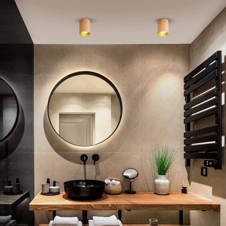 Brilagi - Ρυθμιζόμενο LED RGBW σημειακό φωτιστικό TRINE 1xGU10/30W/230V 2700-6500K Wi-Fi φινίρισμα δρυός