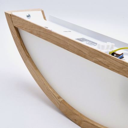 Brilagi - LED RGBW Ρυθμιζόμενο επιτοίχιο φωτιστικό CARVALHO 1xE27/15W/230V 2700-6500K Wi-Fi δρυς