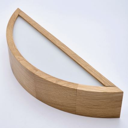 Brilagi - LED RGBW Ρυθμιζόμενο επιτοίχιο φωτιστικό CARVALHO 1xE27/15W/230V 2700-6500K Wi-Fi δρυς