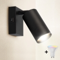 Brilagi - LED RGBW ρυθμιζόμενο επιτοίχιο σποτ SELE 1xGU10/4,8W/230V 3000K μαύρο + τηλεχειριστήριο