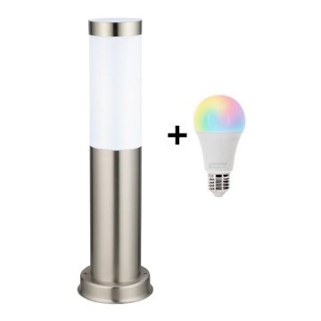 Brilagi - LED RGBW ρυθμιζόμενο εξωτερικό φωτιστικό 1xE27/9W/230V 2700-6500K IP44 40 cm ματ χρώμιο