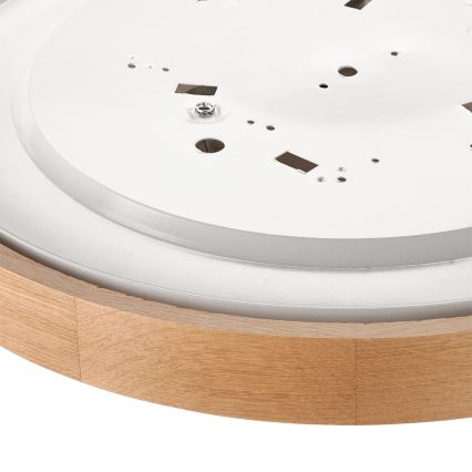 Brilagi - LED RGBW ρυθμιζόμενο φωτιστικό οροφής CARVALHO 3xE27/15W/230V 2700-6500K Wi-Fi, φινίρισμα δρυός, διάμ. 47,5 cm