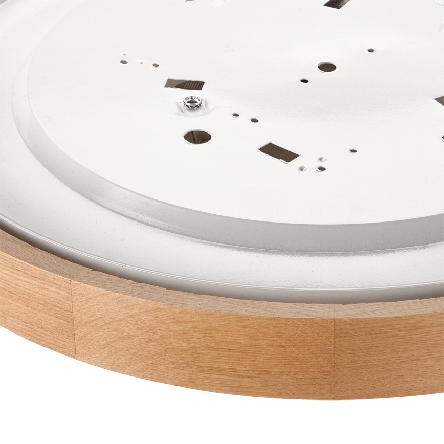 Brilagi - LED RGBW ρυθμιζόμενο φωτιστικό οροφής CARVALHO 3xE27/15W/230V 2700-6500K Wi-Fi, φινίρισμα δρυός, διάμ. 47,5 cm