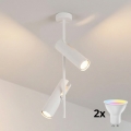 Brilagi - LED RGBW ρυθμιζόμενος πολυέλαιος σε ράβδο BRANCH 2xGU10/6,5W/230V 2700-6500K λευκό
