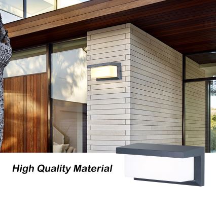 Brilagi - LED RGBW ρυθμιζόμενο εξωτερικό επιτοίχιο φωτιστικό BRICKY 1xE27/15W/230V 2700-6500K ανθρακί IP54