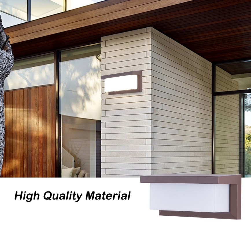 Brilagi - LED RGBW Ρυθμιζόμενο εξωτερικό επιτοίχιο φωτιστικό BRICKY 1xE27/15W/230V 2700-6500K IP54 καφέ