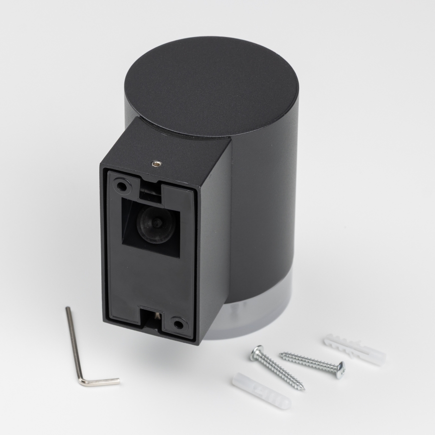 Brilagi - LED RGBW Ρυθμιζόμενο εξωτερικό επιτοίχιο φωτιστικό MATERA 1xGU10/6W/230V 3000K IP54 μαύρο + τηλεχειριστήριο