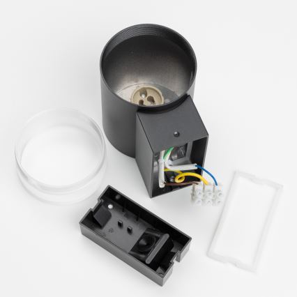 Brilagi - LED RGBW Ρυθμιζόμενο εξωτερικό επιτοίχιο φωτιστικό MATERA 1xGU10/6W/230V 3000K IP54 μαύρο + τηλεχειριστήριο