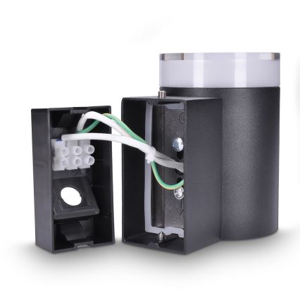 Brilagi - LED RGBW Ρυθμιζόμενο εξωτερικό επιτοίχιο φωτιστικό MATERA 1xGU10/6W/230V 3000K IP54 μαύρο + τηλεχειριστήριο