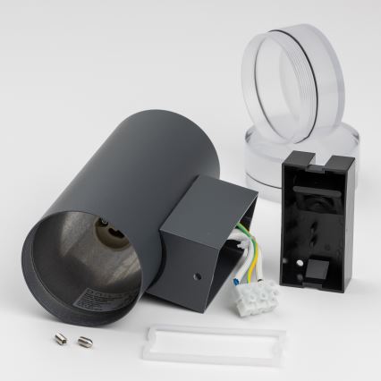 Brilagi - LED RGBW ρυθμιζόμενο επιτοίχιο φωτιστικό εξωτερικού χώρου MATERA 2xGU10/6W/230V 3000K IP54 ανθρακί + τηλεχειριστήριο