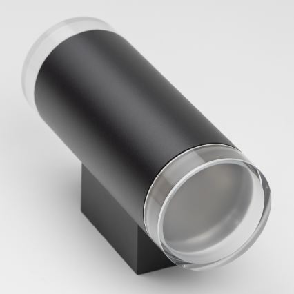 Brilagi - LED RGBW ρυθμιζόμενο εξωτερικό επιτοίχιο φωτιστικό MATERA 2xGU10/6W/230V 3000K IP54 μαύρο