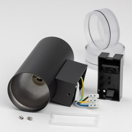 Brilagi - LED RGBW ρυθμιζόμενο εξωτερικό επιτοίχιο φωτιστικό MATERA 2xGU10/6W/230V 3000K IP54 μαύρο