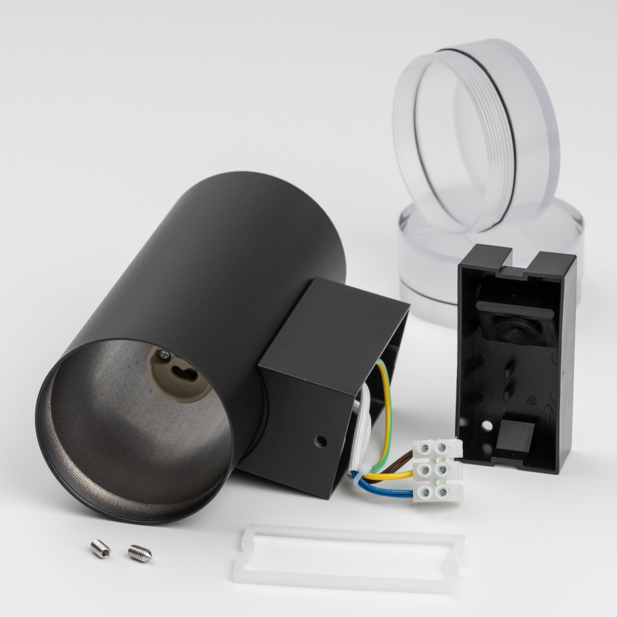 Brilagi - LED RGBW ρυθμιζόμενο εξωτερικό επιτοίχιο φωτιστικό MATERA 2xGU10/6W/230V 3000K IP54 μαύρο