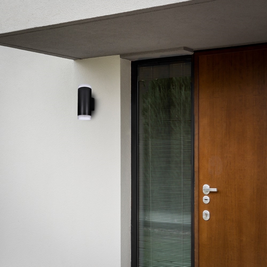 Brilagi - LED RGBW ρυθμιζόμενο εξωτερικό επιτοίχιο φωτιστικό MATERA 2xGU10/6W/230V 3000K IP54 μαύρο