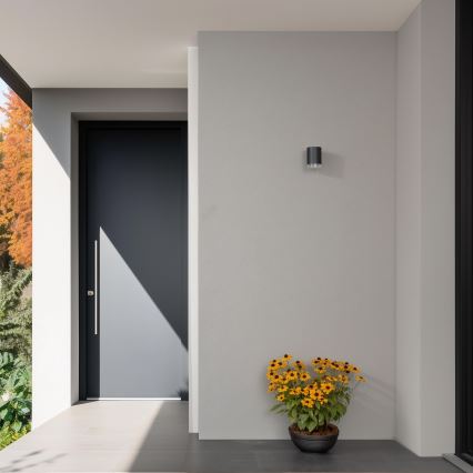 Brilagi - Ρυθμιζόμενο εξωτερικό επιτοίχιο φωτιστικό LED RGBW MATERA 1xGU10/6W/230V 3000K IP54 ανθρακί + τηλεχειριστήριο