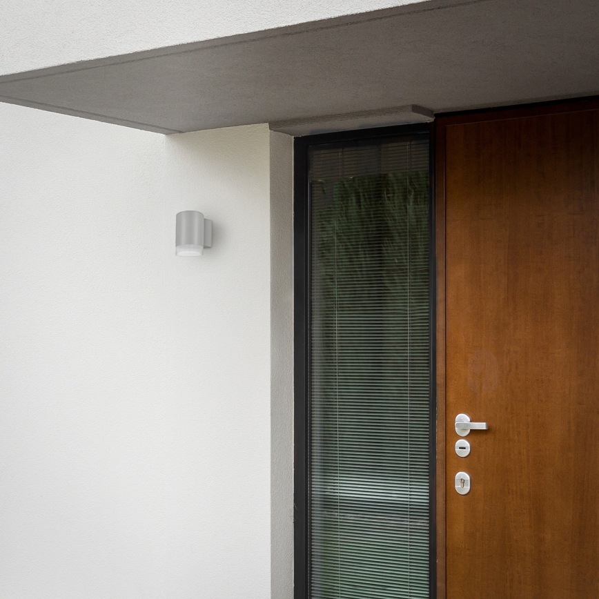Brilagi - LED RGBW Ρυθμιζόμενο εξωτερικό επιτοίχιο φωτιστικό MATERA 1xGU10/4,8W/230V 3000K IP54 γκρι + τηλεχειριστήριο