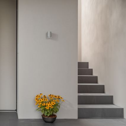 Brilagi - LED RGBW Ρυθμιζόμενο εξωτερικό επιτοίχιο φωτιστικό MATERA 1xGU10/6W/230V 3000K IP54 γκρι + τηλεχειριστήριο