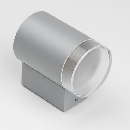 Brilagi - LED RGBW Ρυθμιζόμενο εξωτερικό επιτοίχιο φωτιστικό MATERA 1xGU10/6W/230V 3000K IP54 γκρι + τηλεχειριστήριο