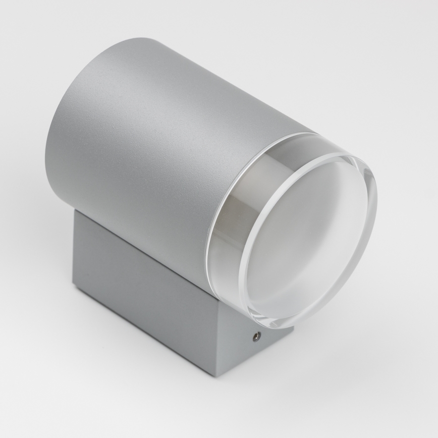 Brilagi - LED RGBW Ρυθμιζόμενο εξωτερικό επιτοίχιο φωτιστικό MATERA 1xGU10/6W/230V 3000K IP54 γκρι + τηλεχειριστήριο