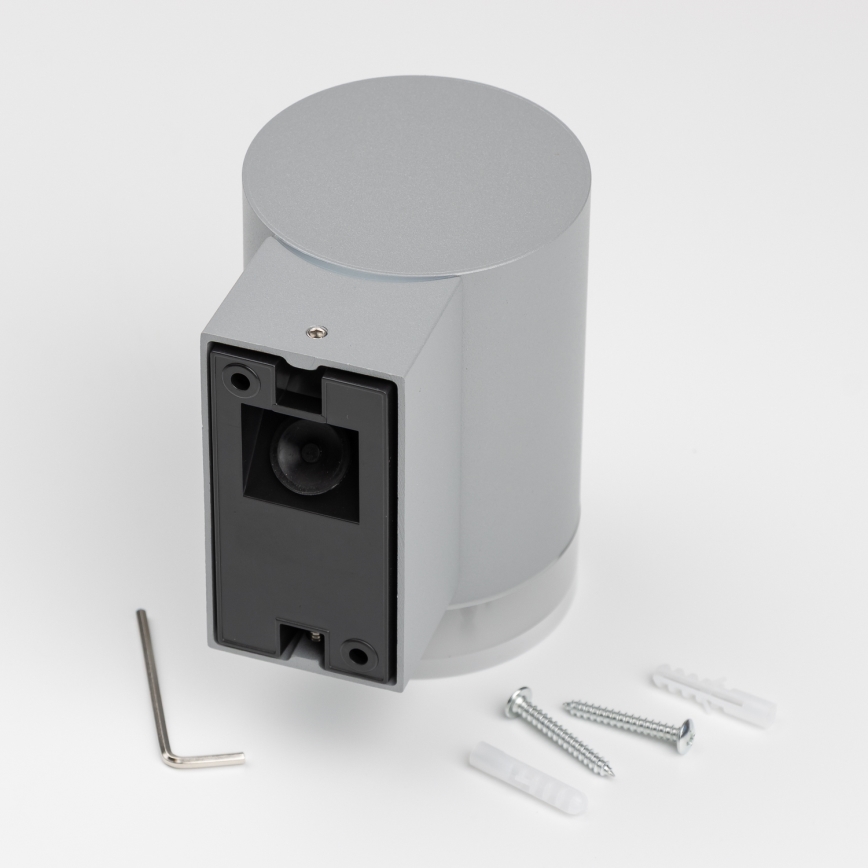 Brilagi - LED RGBW Ρυθμιζόμενο εξωτερικό επιτοίχιο φωτιστικό MATERA 1xGU10/6W/230V 3000K IP54 γκρι + τηλεχειριστήριο