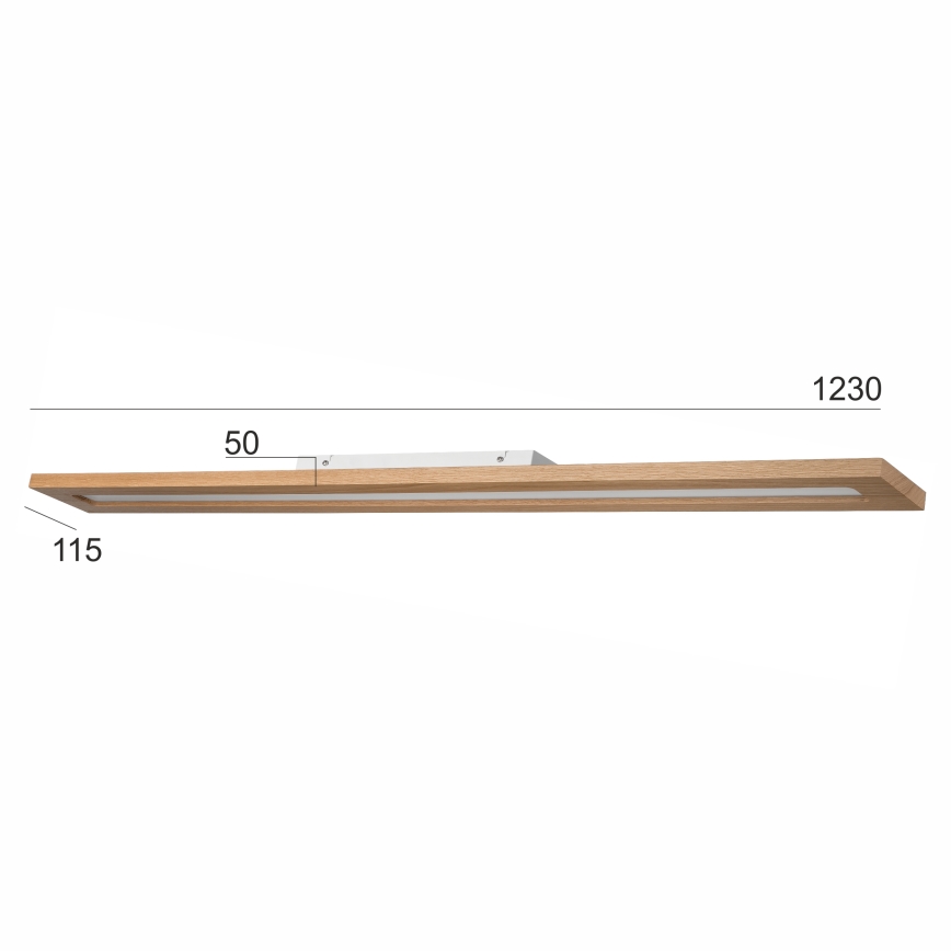 Brilagi - LED RGBW Πάνελ dimming WOODY FRAME LED/34W/230V 11,5x123 cm 2700-6500K δρυς + τηλεχειριστήριο