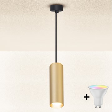 Brilagi - LED RGBW ρυθμιζόμενο κρεμαστό φωτιστικό με καλώδιο SELE 1xGU10/6,5W/230V 2700-6500K μαύρο/χρυσό