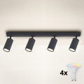 Brilagi - LED RGBW ρυθμιζόμενο σποτ φωτιστικό SELE 4xGU10/6,5W/230V 2700-6500K ανθρακί