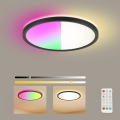 Brilagi - LED RGBW Ρυθμιζόμενο φωτιστικό οροφής ULTRA SLIM LED/18W/230V 2700-6500K Ø 30 cm μαύρο + τηλεχειριστήριο
