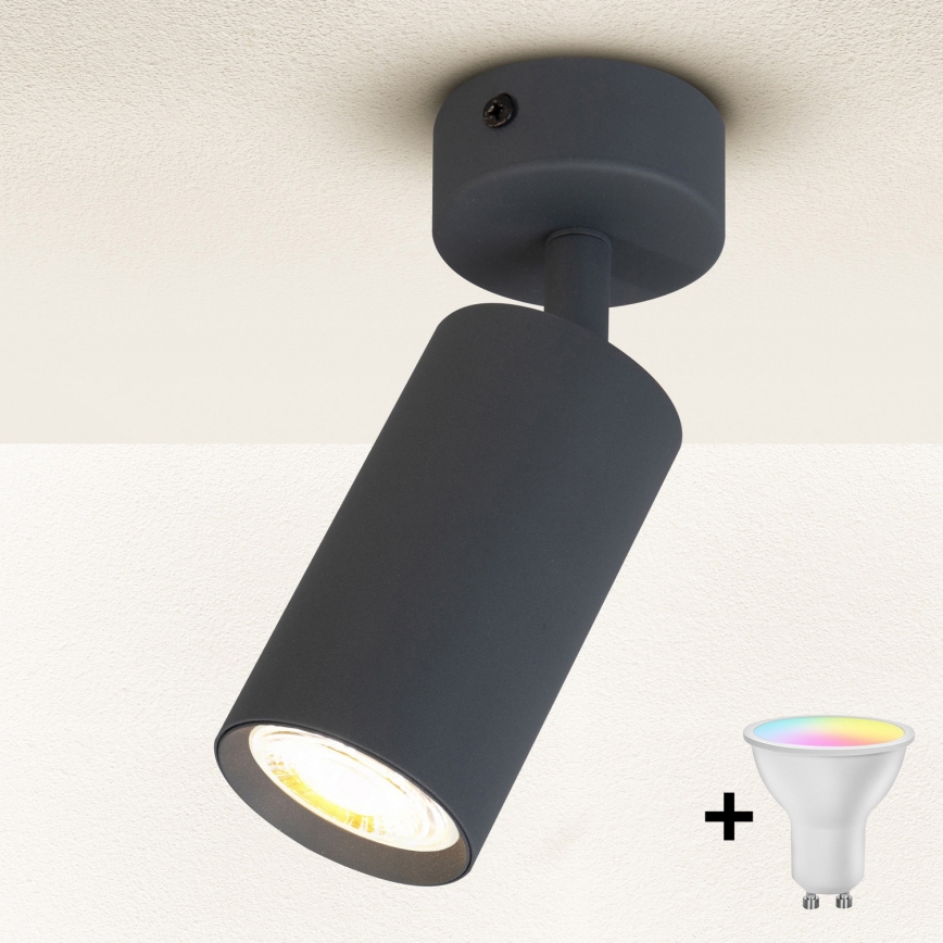 Brilagi - LED RGBW ρυθμιζόμενο φωτιστικό σποτ SELE 1xGU10/6,5W/230V 2700-6500K ανθρακί