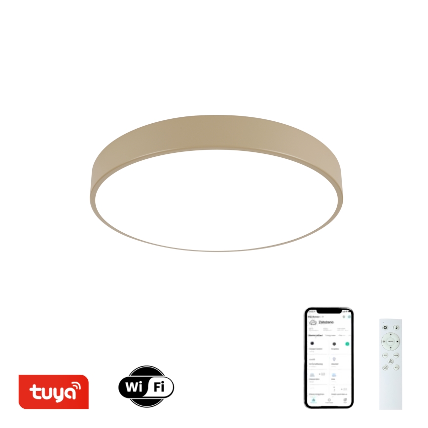 Brilagi - LED Dimmerable stropno φως POOL SMART LED/48W/230V διάμετρος 40 cm Wi-Fi Tuya μπεζ + τηλεχειριστήριο