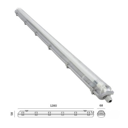 Brilagi - LED τεχνικό φωτιστικό ανθεκτικό στη σκόνη OPTIMA T8 1xG13/18W/230V 4000K IP65 128 cm