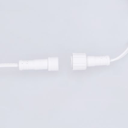 Brilagi - LED εξωτερική διακοσμητική γιρλάντα GIRLANDA 10xE12/0,6W/230V 8m λευκή IP44 θερμό λευκό
