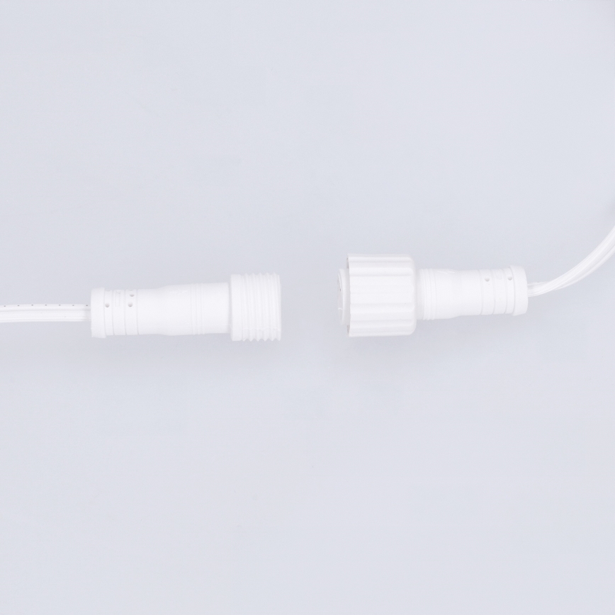 Brilagi - LED εξωτερική διακοσμητική γιρλάντα GIRLANDA 10xE12/0,6W/230V 8m λευκή IP44 θερμό λευκό