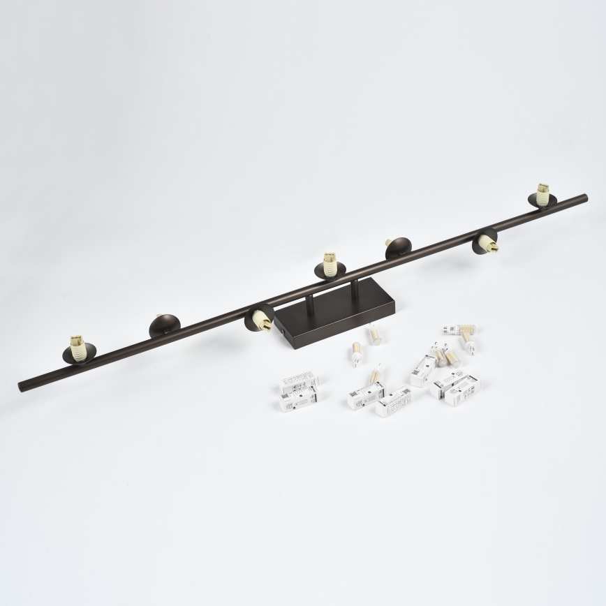 Brilagi - LED Εφαρμοστός πολυέλαιος MILLA 7xG9/3W/230V καφέ/καπνιστό καφέ