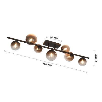 Brilagi - LED Εφαρμοστός πολυέλαιος MILLA 7xG9/3W/230V καφέ/καπνιστό καφέ
