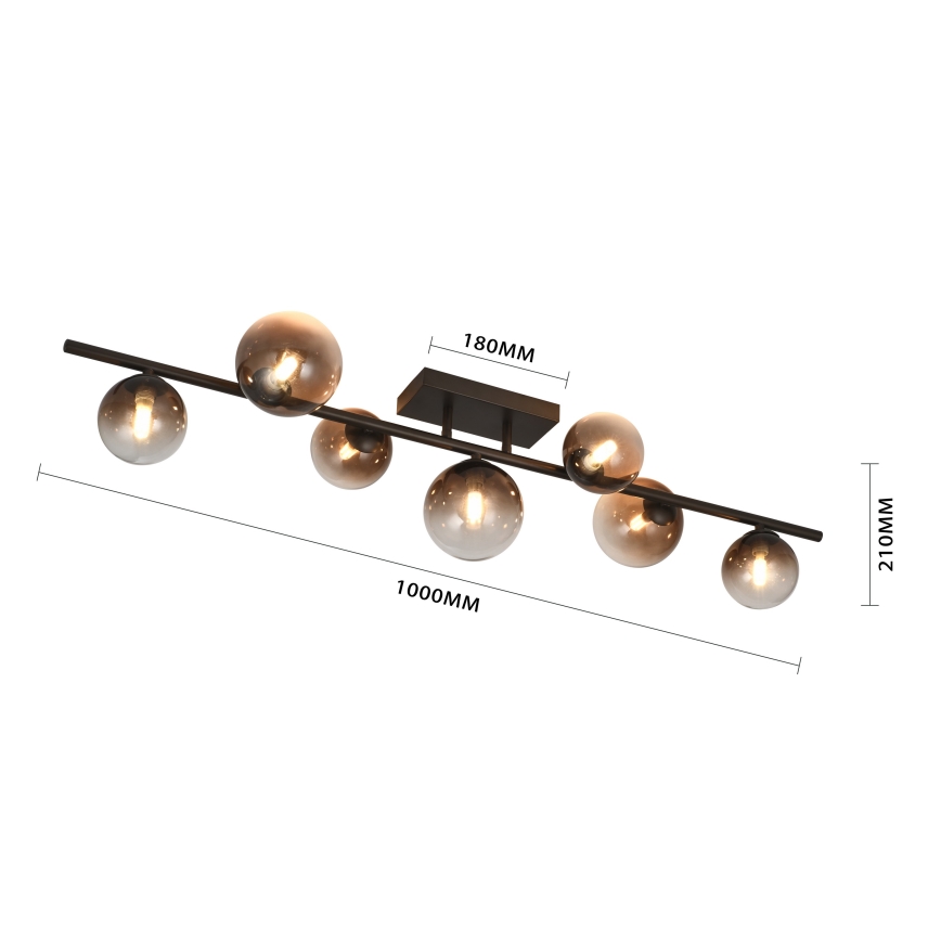 Brilagi - LED Εφαρμοστός πολυέλαιος MILLA 7xG9/3W/230V καφέ/καπνιστό καφέ