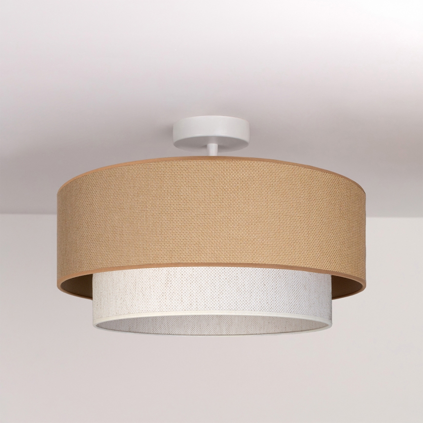 Brilagi - LED Επιφανειακό φωτιστικό οροφής BOHO ECO 1xE27/10W/230V διάμ. 40 εκ. μπεζ/κρεμ