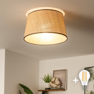 Brilagi - LED επιφανειακό φωτιστικό οροφής CERIA 1xE27/40W/230V Ø 35 cm μπεζ