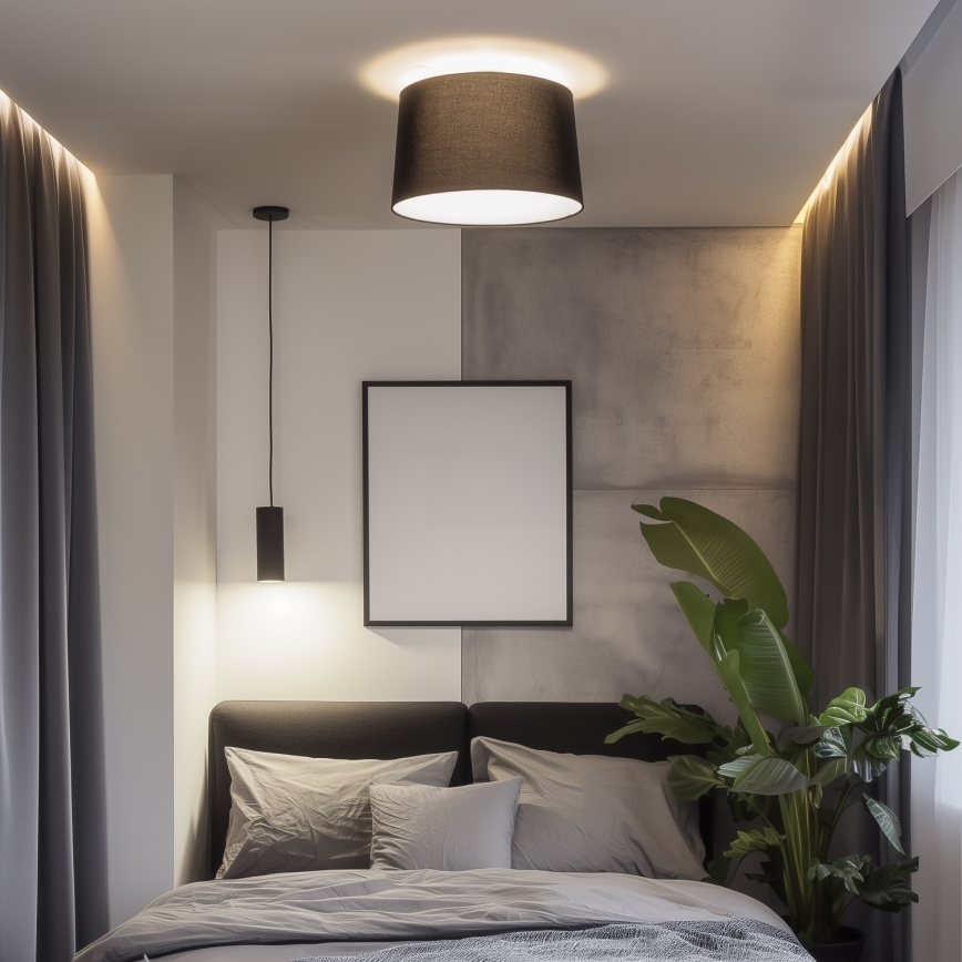 Brilagi - LED Επιφανειακό φωτιστικό οροφής CERIA 1xE27/40W/230V Ø 45 cm μαύρο