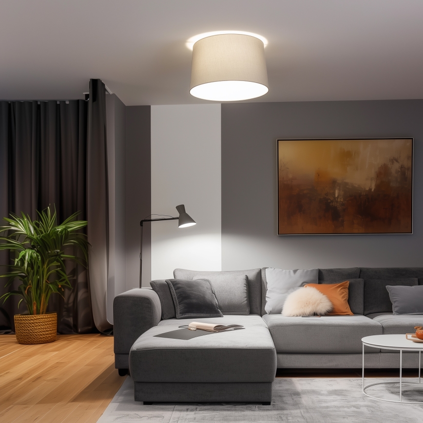 Brilagi - LED επιφανειακό φωτιστικό οροφής CERIA 1xE27/40W/230V, Ø 45 εκ., γκρι