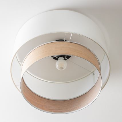 Brilagi - LED επιφανειακό φωτιστικό οροφής CERIA 1xE27/40W/230V Ø 50 cm λευκό/μπεζ