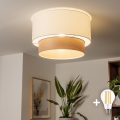Brilagi - LED Επιφανειακό φωτιστικό οροφής CERIA 1xE27/40W/230V Ø 50 εκ. λευκό/μπεζ